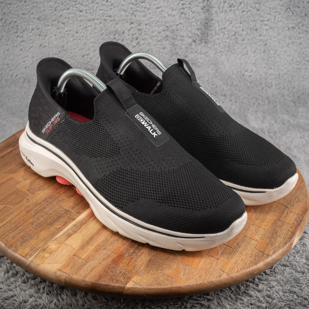 Skechers Slip-Ins Hands Free Men's 10 Athletic Sneakers Black Slip On Low Top